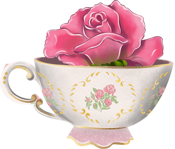 Tea Cup with a Flower Inside 